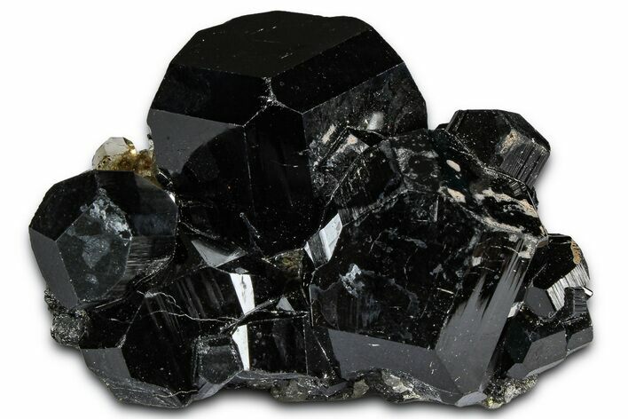 Lustrous Black Tourmaline (Schorl) Crystal Cluster - Namibia #361708